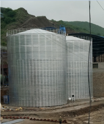 佛子山镇粮食钢板仓的安装全过程不用热焊接